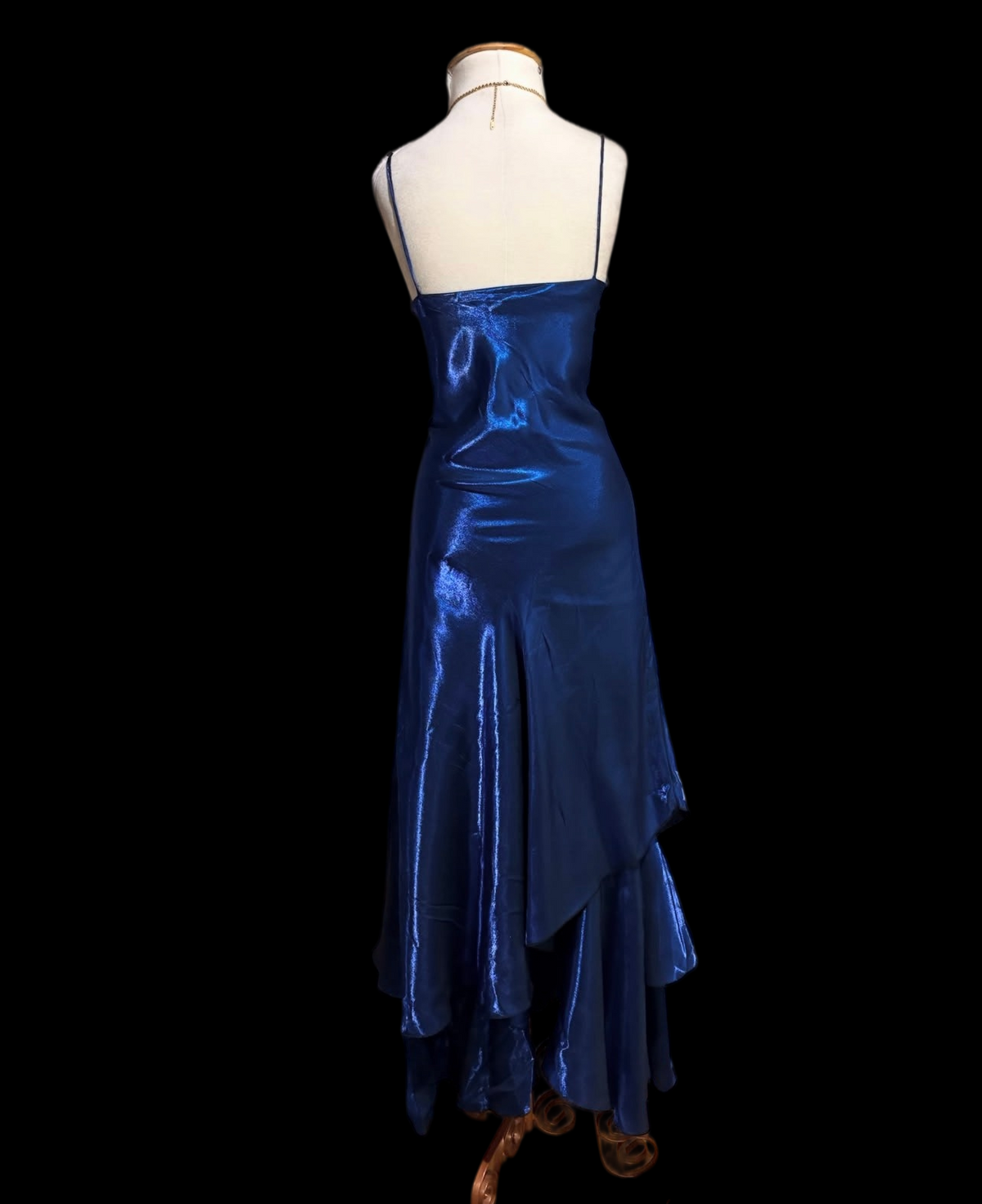 Trägerloses silbernes Vintage-Abendkleid, A-Linie, Geburtstagskleid J9370