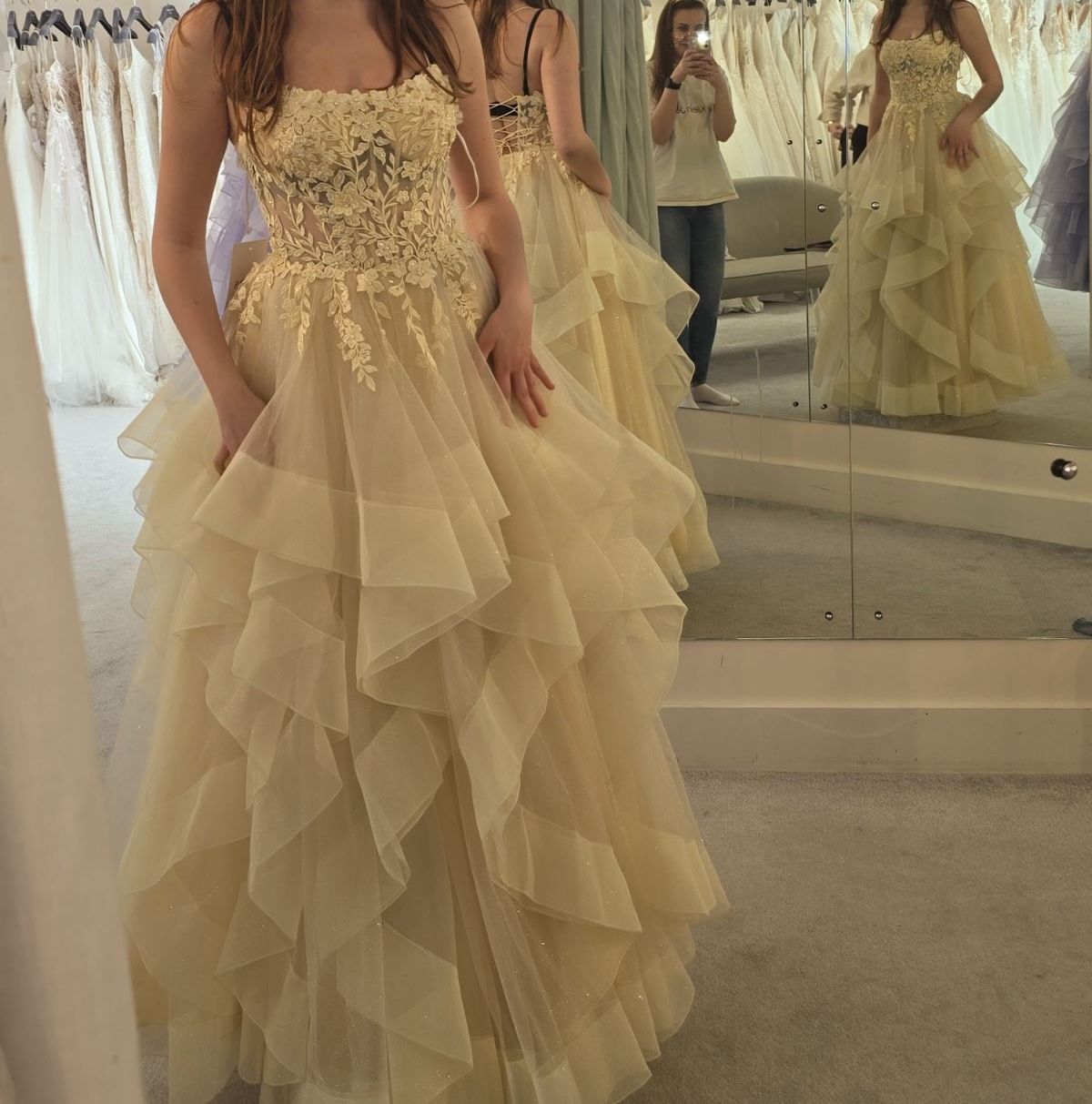 Trägerloses silbernes Vintage-Abendkleid, A-Linie, Geburtstagskleid J9370
