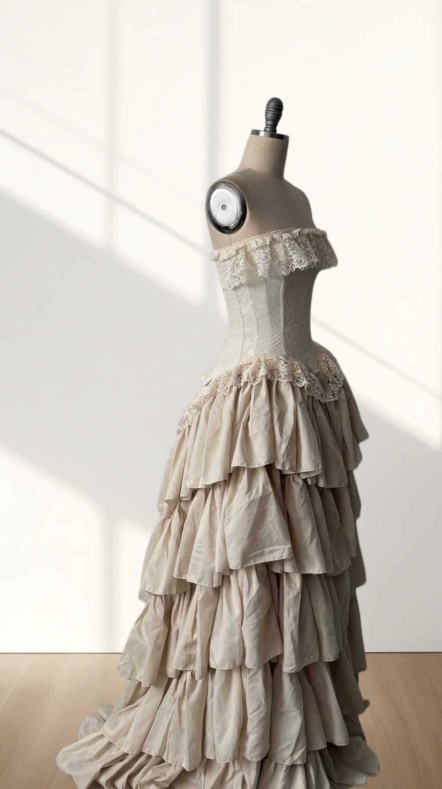 Robe de bal bustier violette en satin avec appliques, robe de soirée formelle J9413