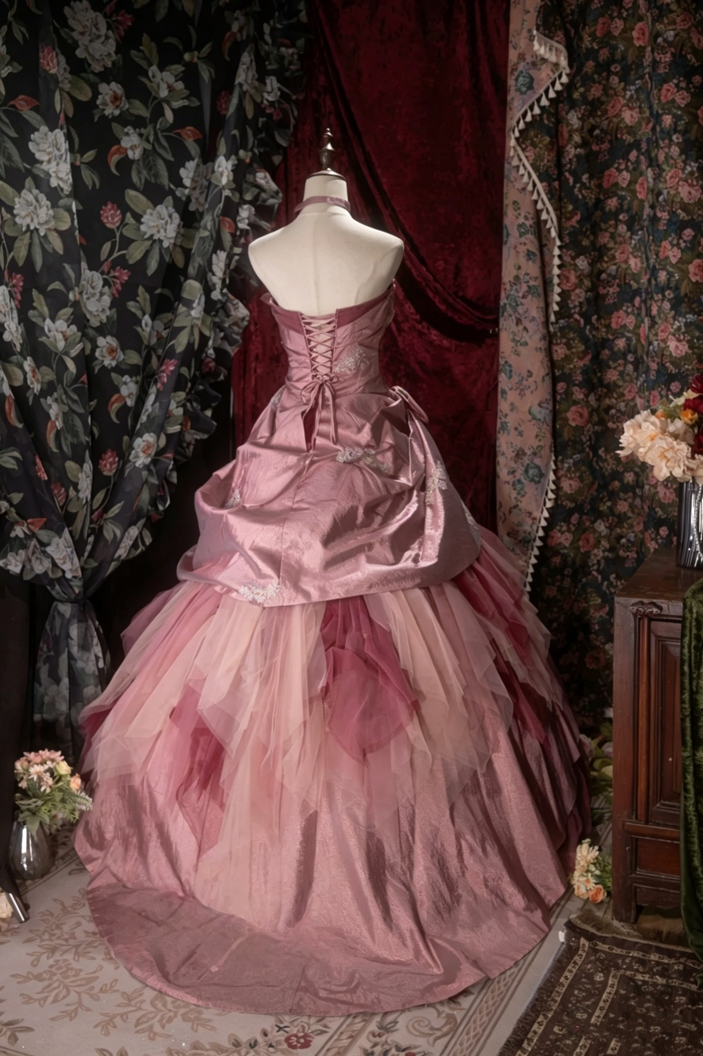 Strapless A Line Pink Birthday Dress Sweet 16 Quinceanera Dress J10340