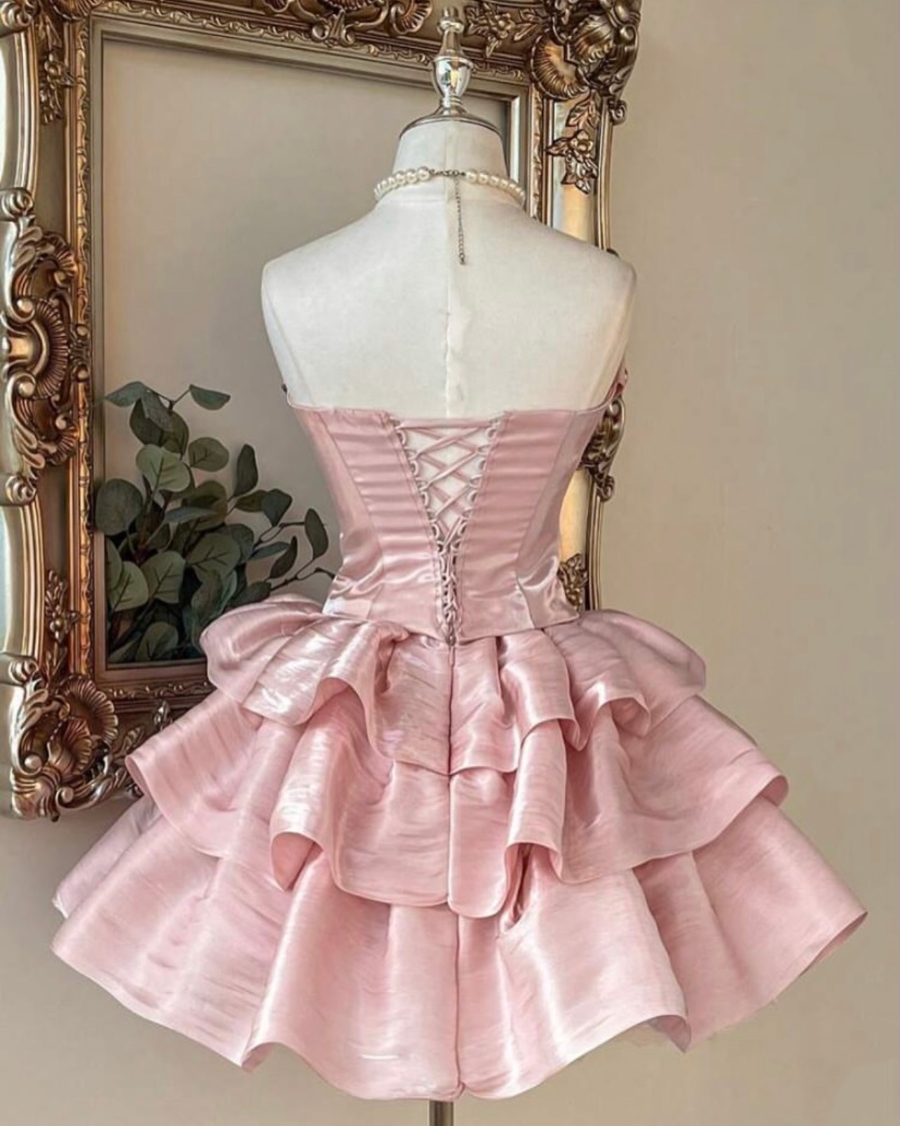 Robe de bal bustier violette en satin avec appliques, robe de soirée formelle J9413