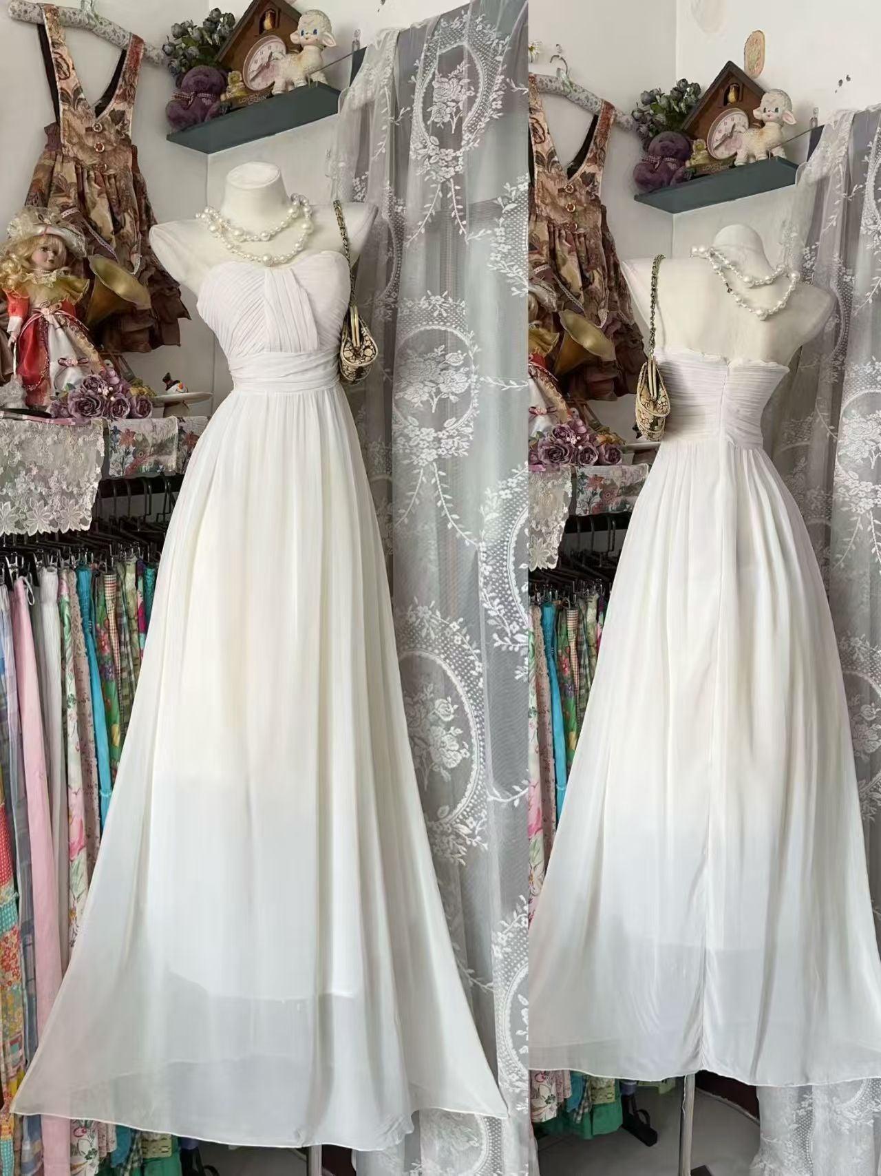 Robe de bal bustier violette en satin avec appliques, robe de soirée formelle J9413
