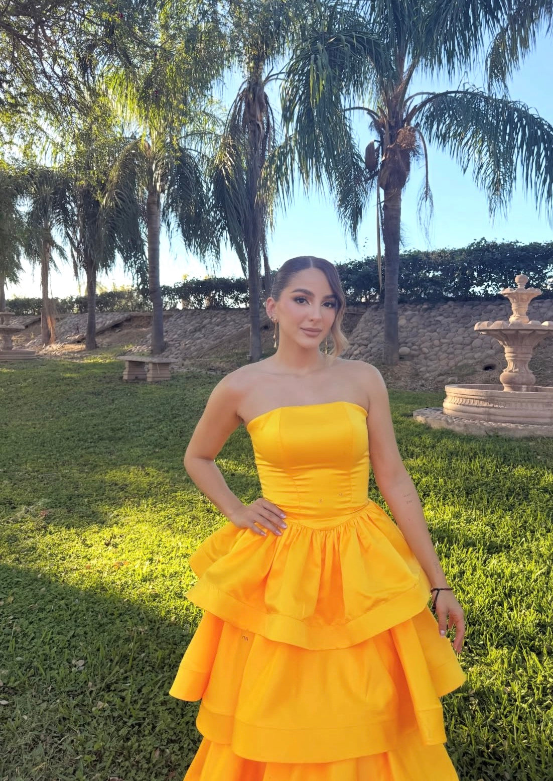 Trägerloses silbernes Vintage-Abendkleid, A-Linie, Geburtstagskleid J9370