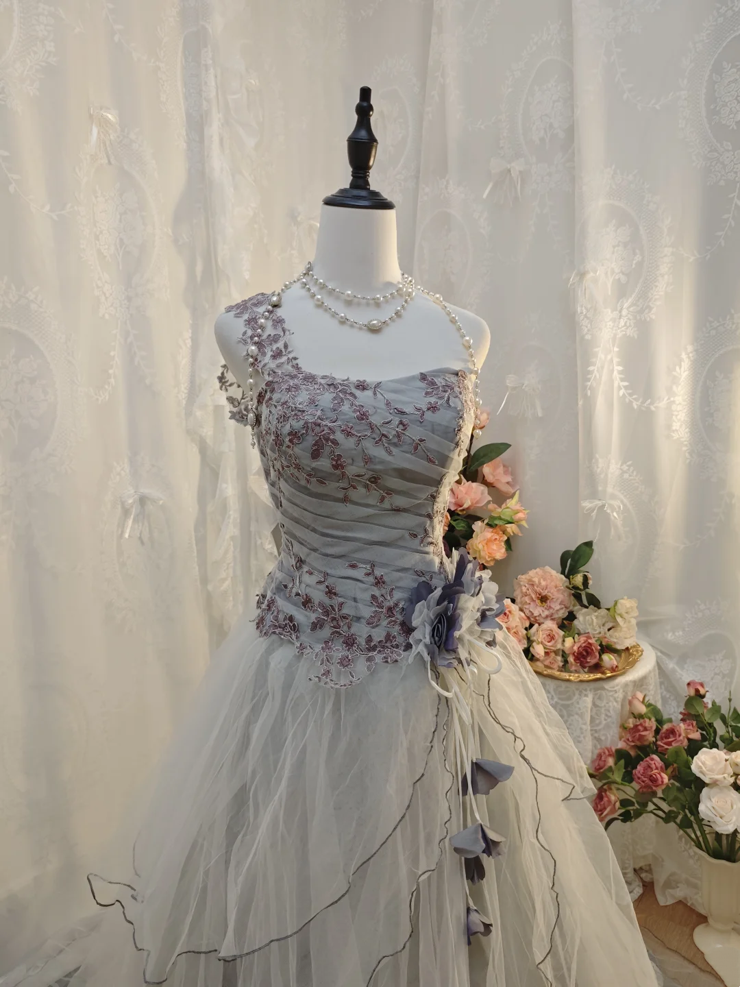 Strapless Ball Gown Tulle Birthday Dress Retro Quinceanera Dresses Prom Gown J10111