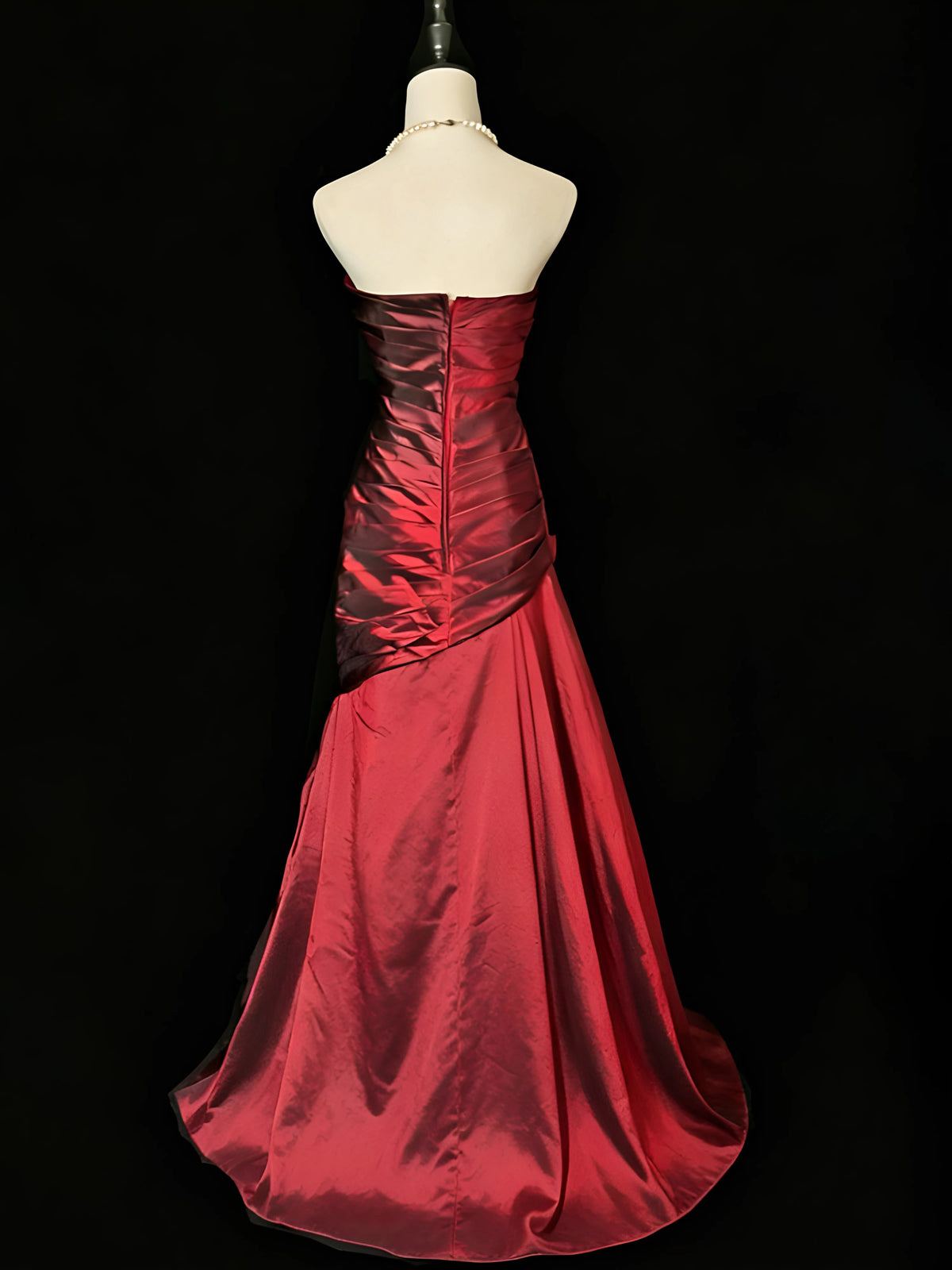 Robe de bal bustier violette en satin avec appliques, robe de soirée formelle J9413