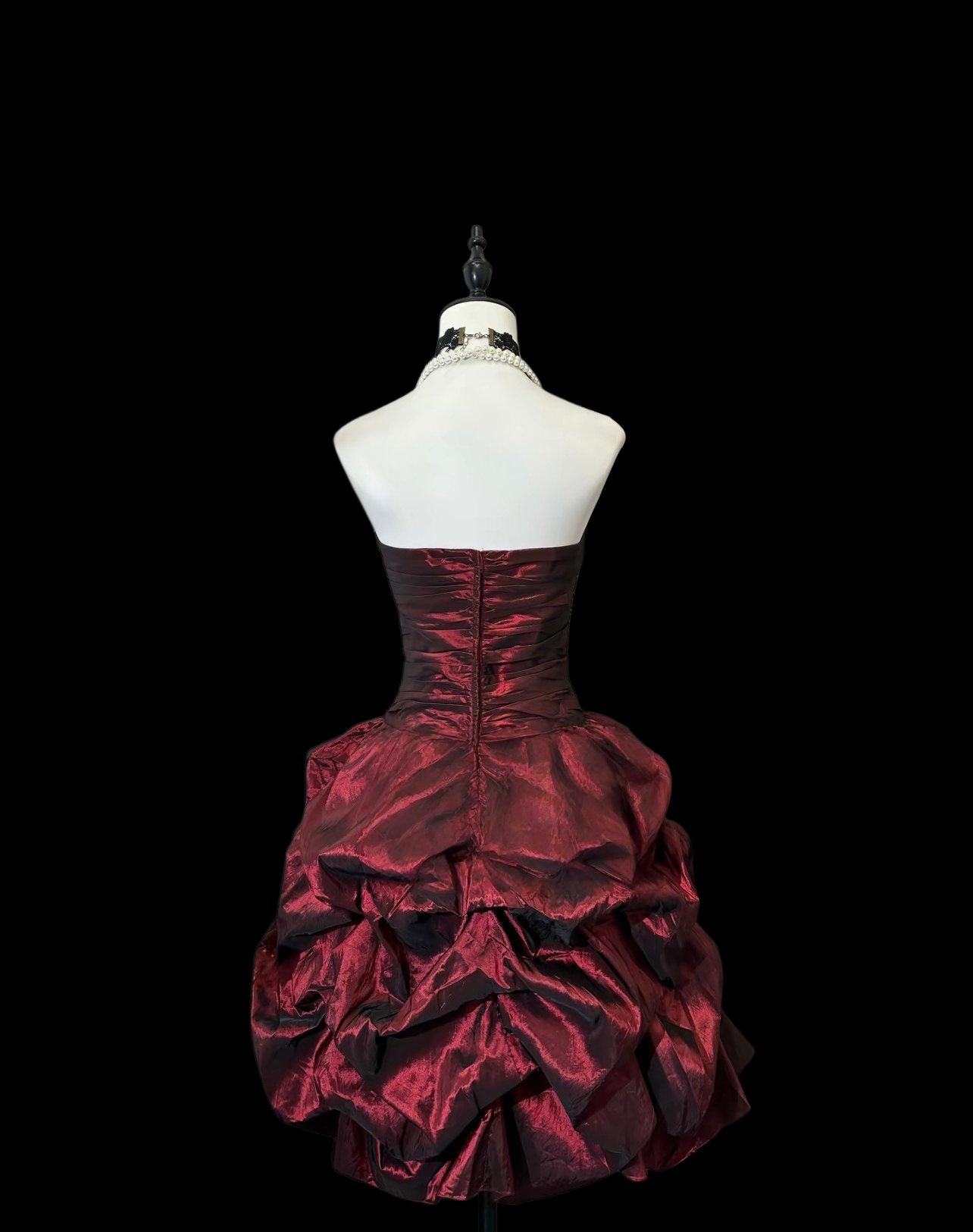 Robe de bal bustier violette en satin avec appliques, robe de soirée formelle J9413