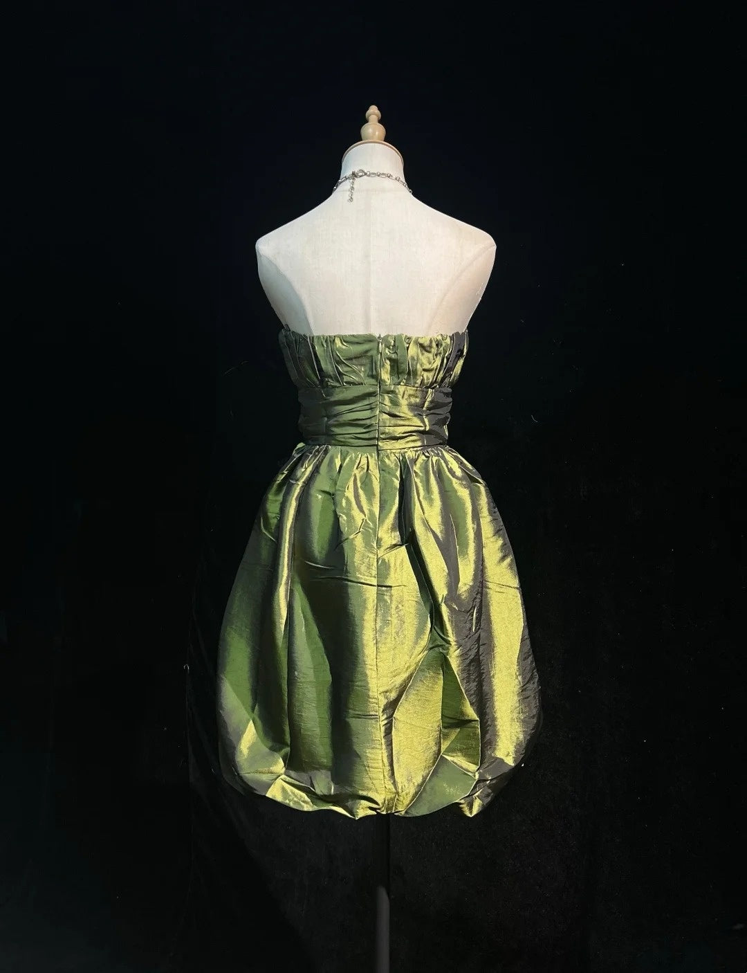 Robe de bal bustier violette en satin avec appliques, robe de soirée formelle J9413