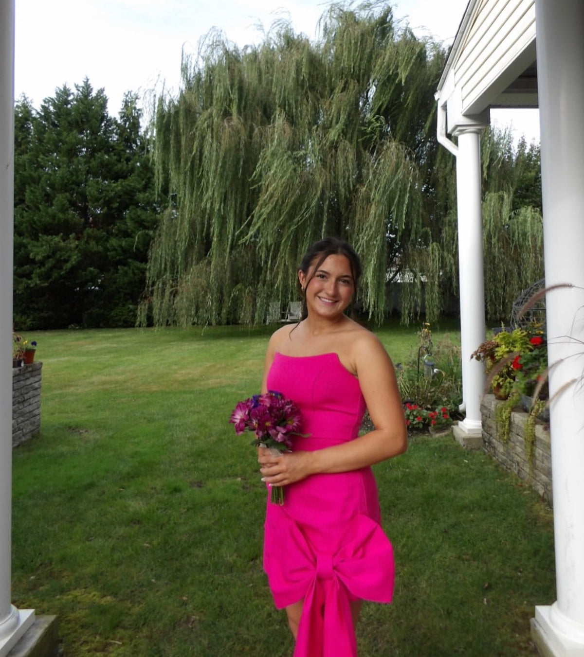 Robe de bal bustier violette en satin avec appliques, robe de soirée formelle J9413