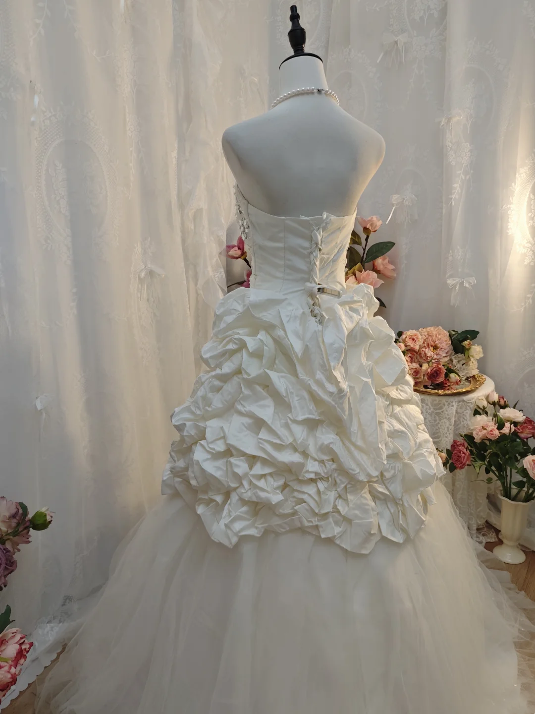Trägerloses silbernes Vintage-Abendkleid, A-Linie, Geburtstagskleid J9370