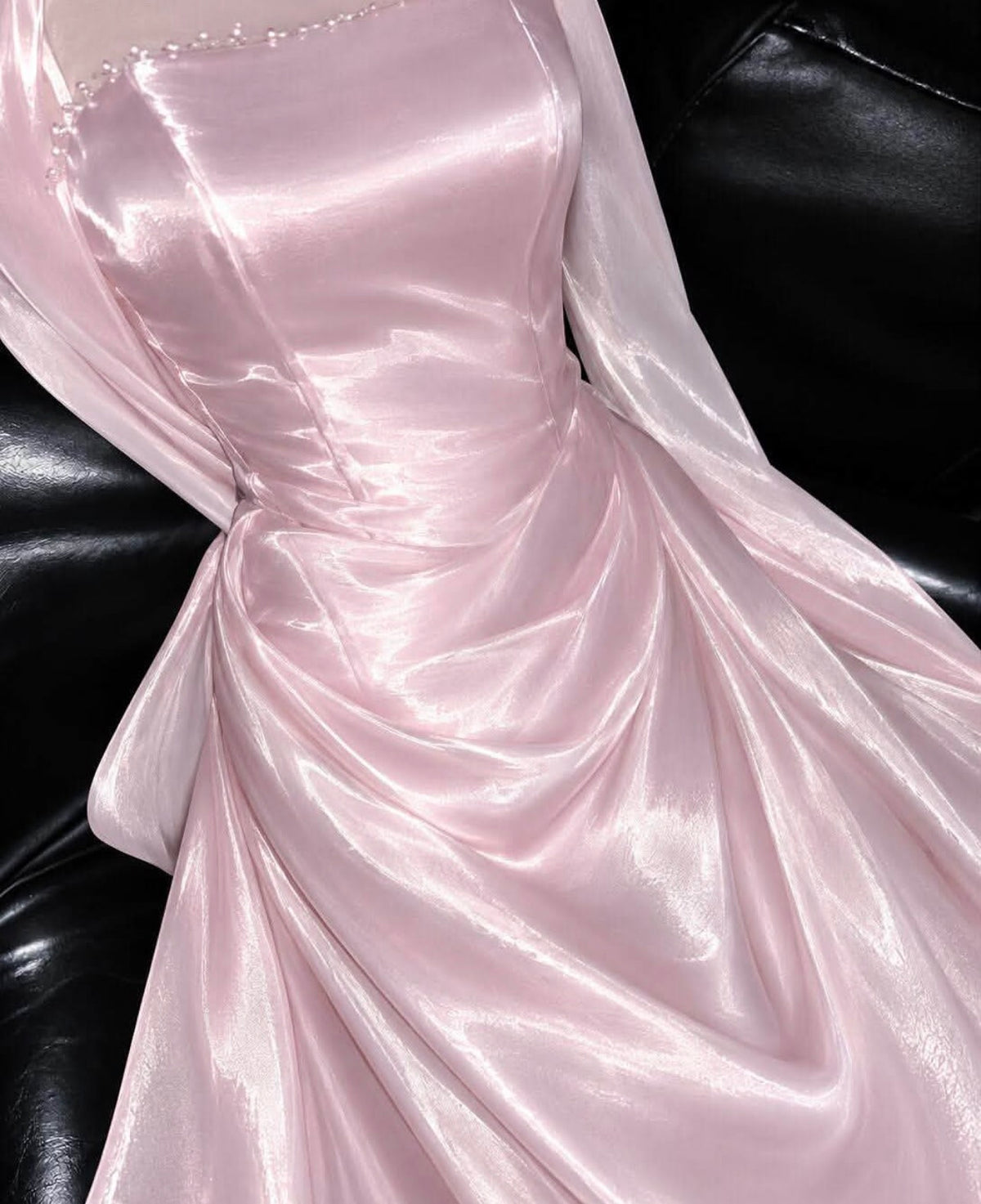 Robe de bal bustier violette en satin avec appliques, robe de soirée formelle J9413