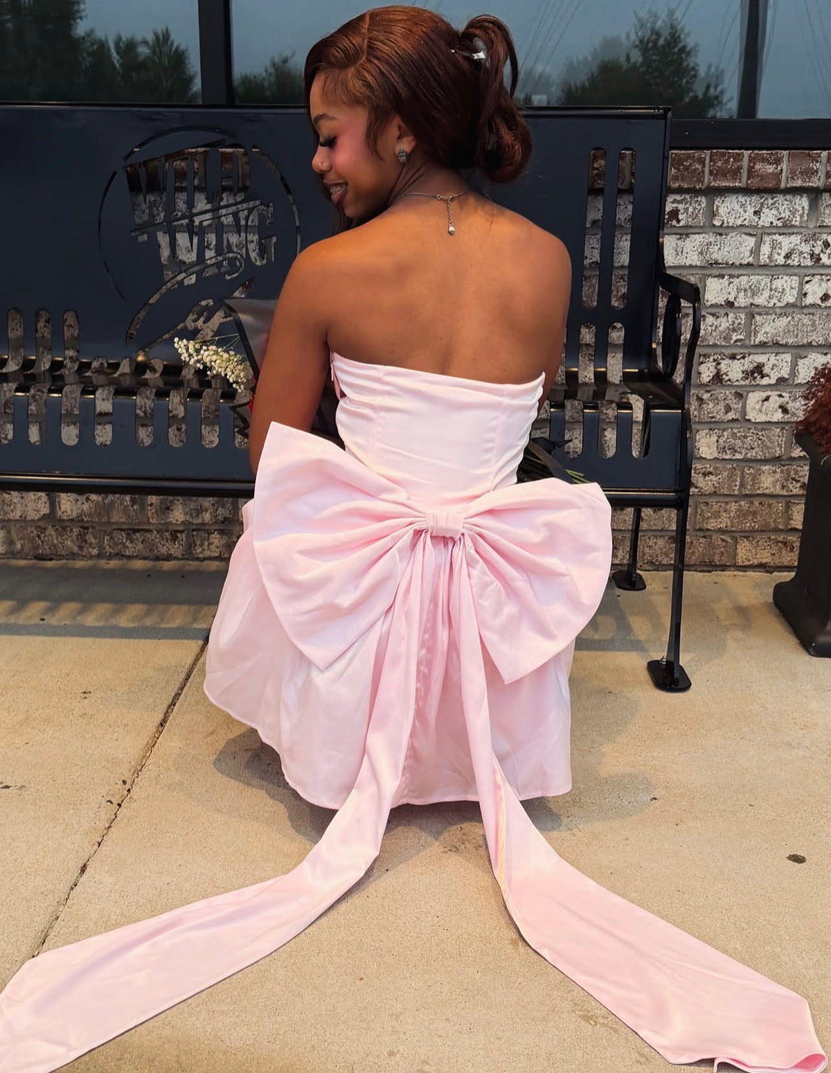 Trägerloses silbernes Vintage-Abendkleid, A-Linie, Geburtstagskleid J9370