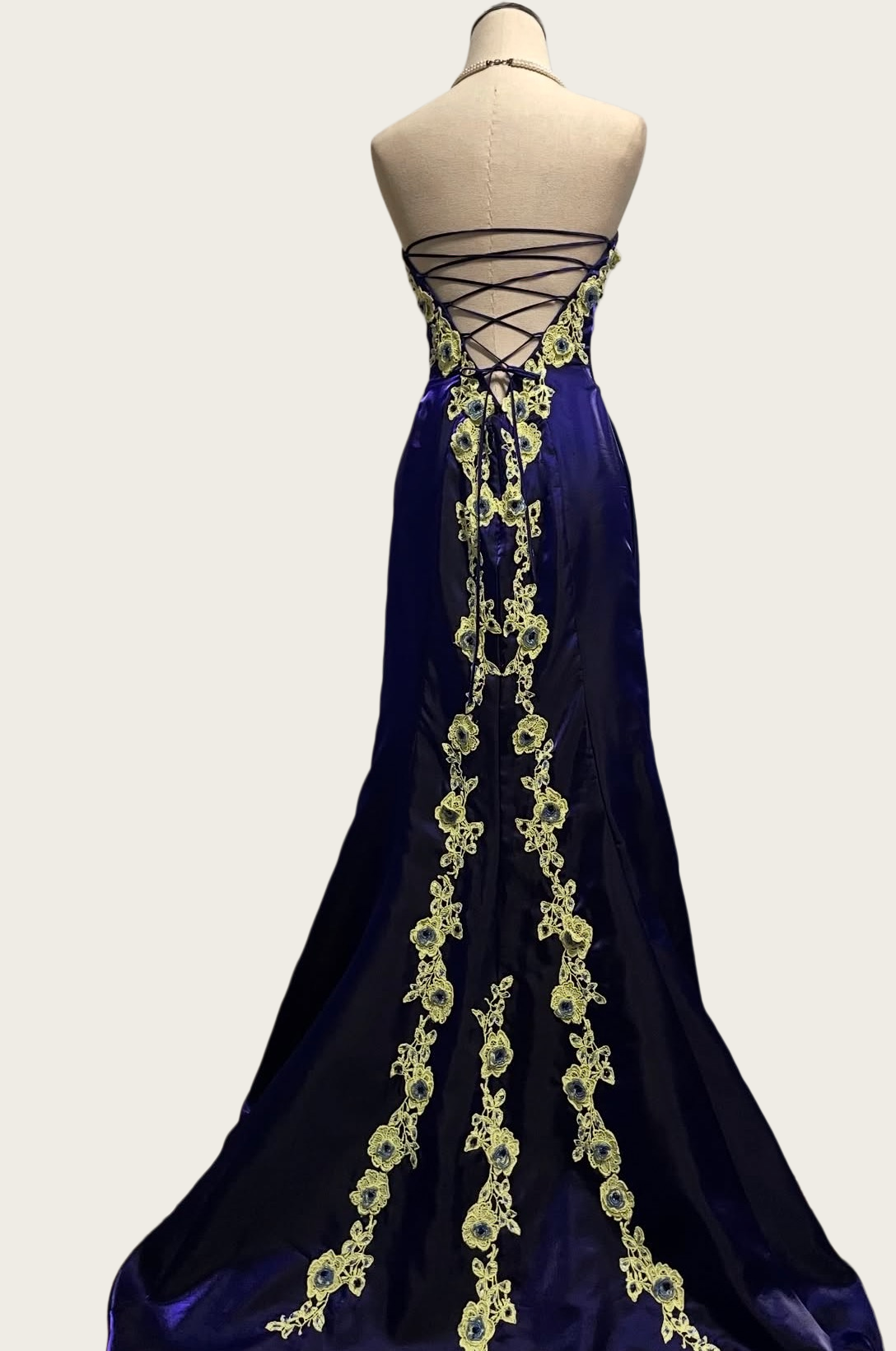 Strapless Retro Mermaid Prom Dress With Beaded Appliques J10392 – JulyProm