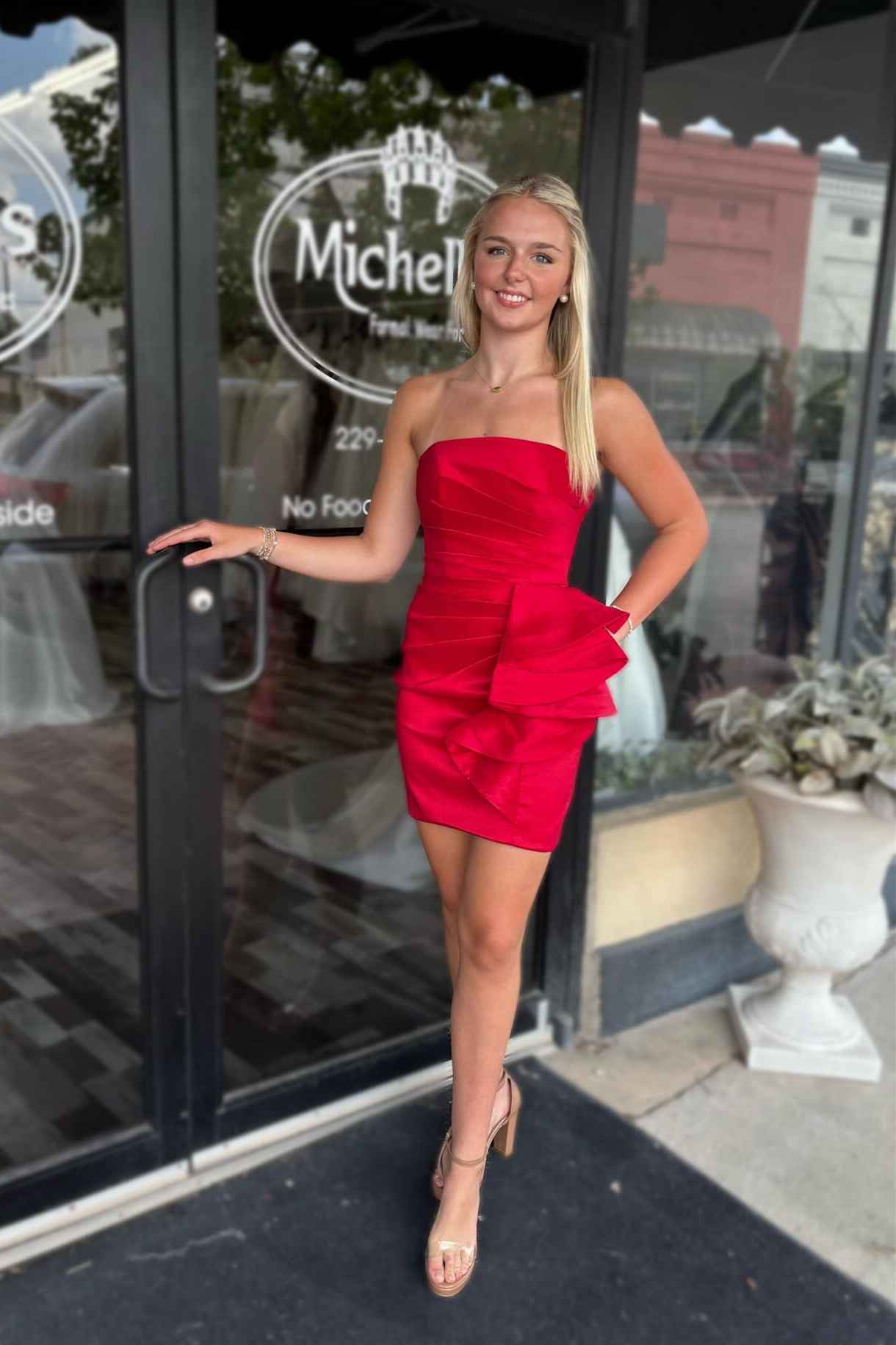 Robe de bal bustier violette en satin avec appliques, robe de soirée formelle J9413