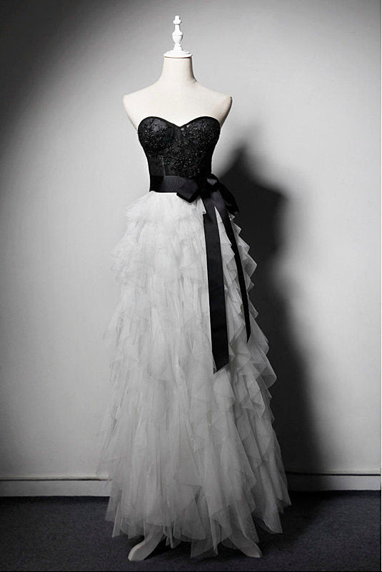 Robe de bal bustier violette en satin avec appliques, robe de soirée formelle J9413