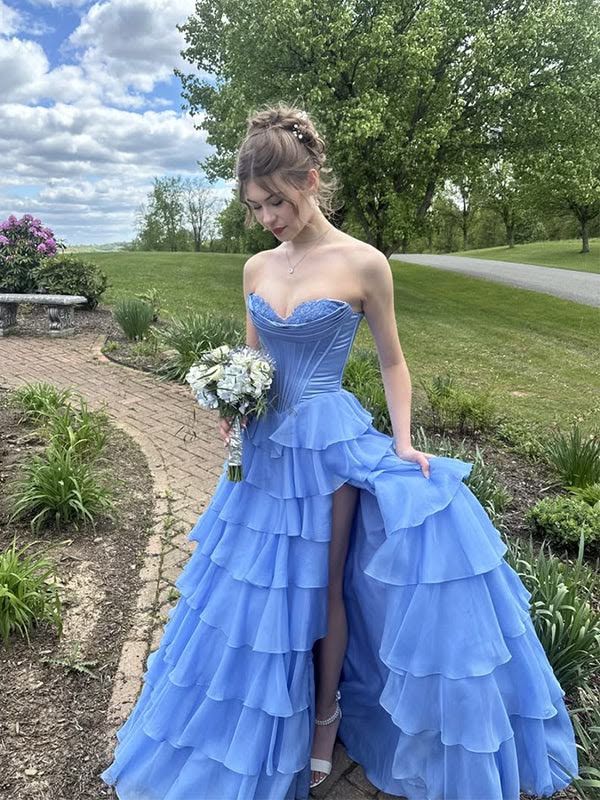 Trägerloses silbernes Vintage-Abendkleid, A-Linie, Geburtstagskleid J9370