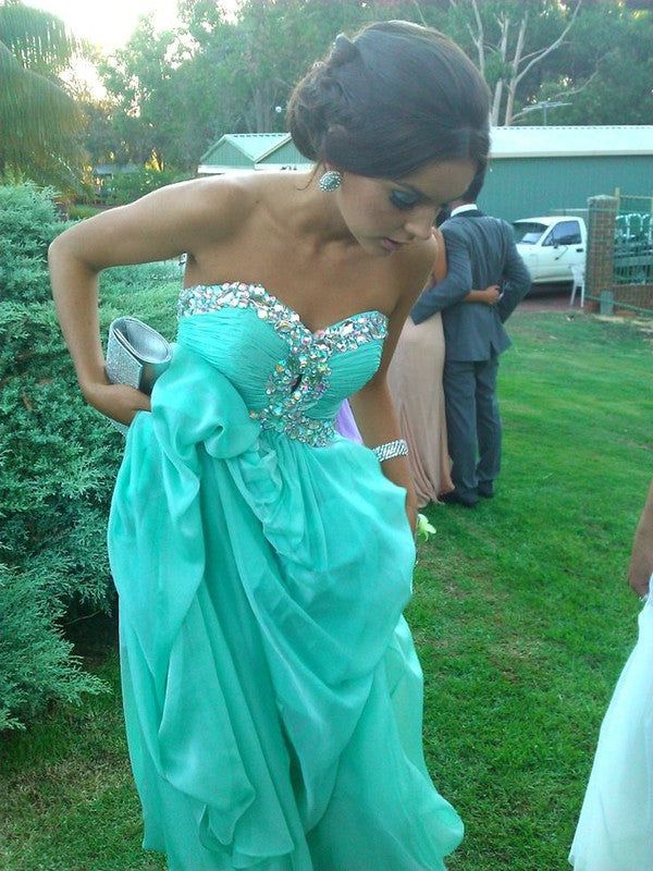 Sweetheart Mint Green Chiffon Retro Wedding Guest Dress J10779 – JulyProm