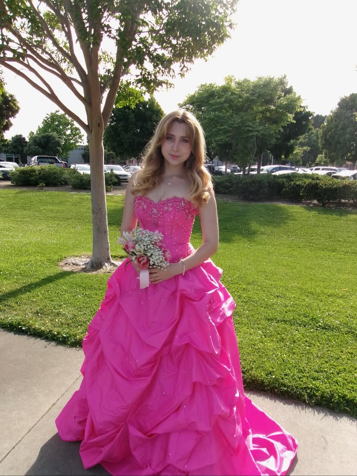 Sweetheart Pink A Line Formal Prom Dress Beaded Birthday Gown J12020
