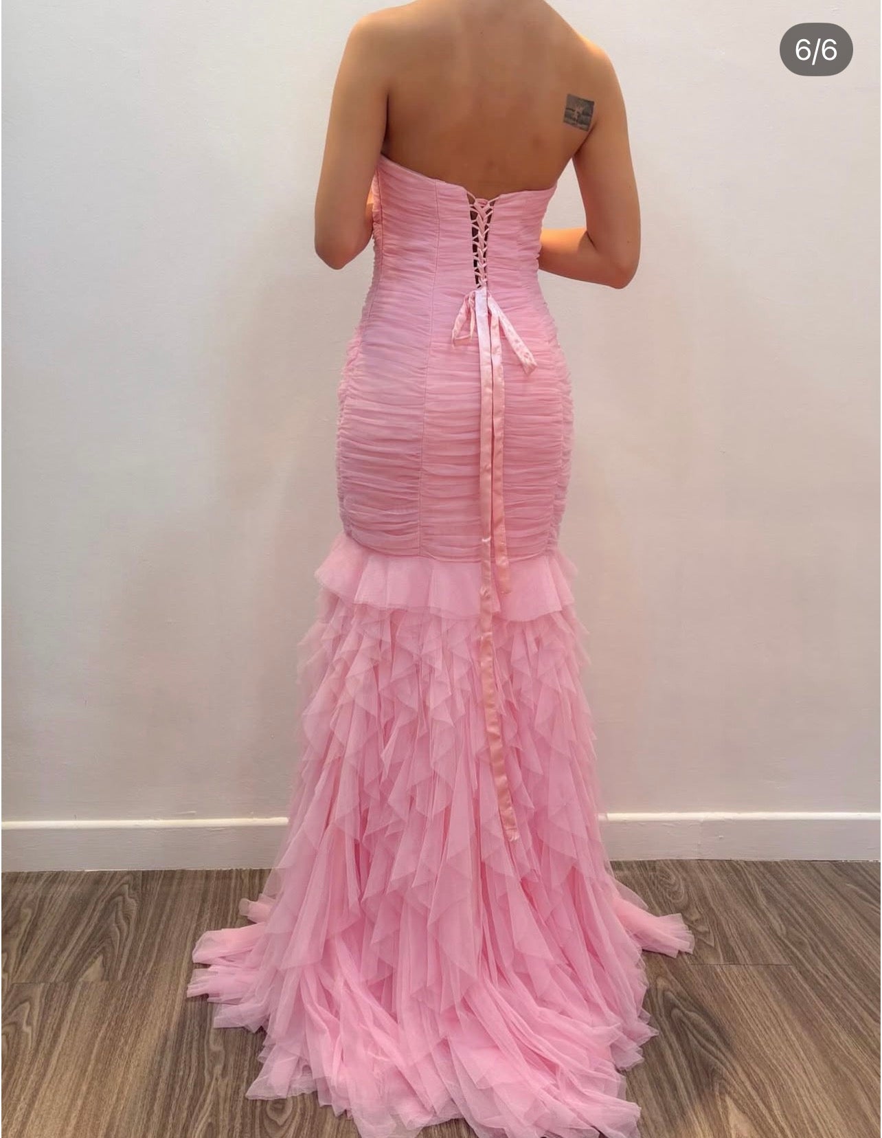 Trägerloses silbernes Vintage-Abendkleid, A-Linie, Geburtstagskleid J9370