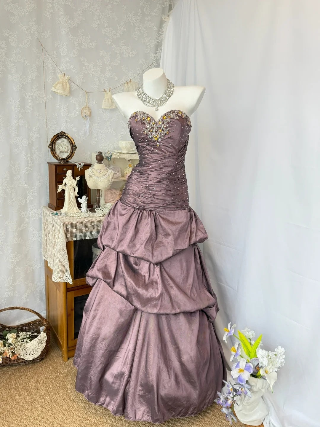 beaded birthday dress Sweetheart Purple Taffeta Prom Gown J10677 – JulyProm whether its her first Size:Size 28W How to Dress Like june 2023
