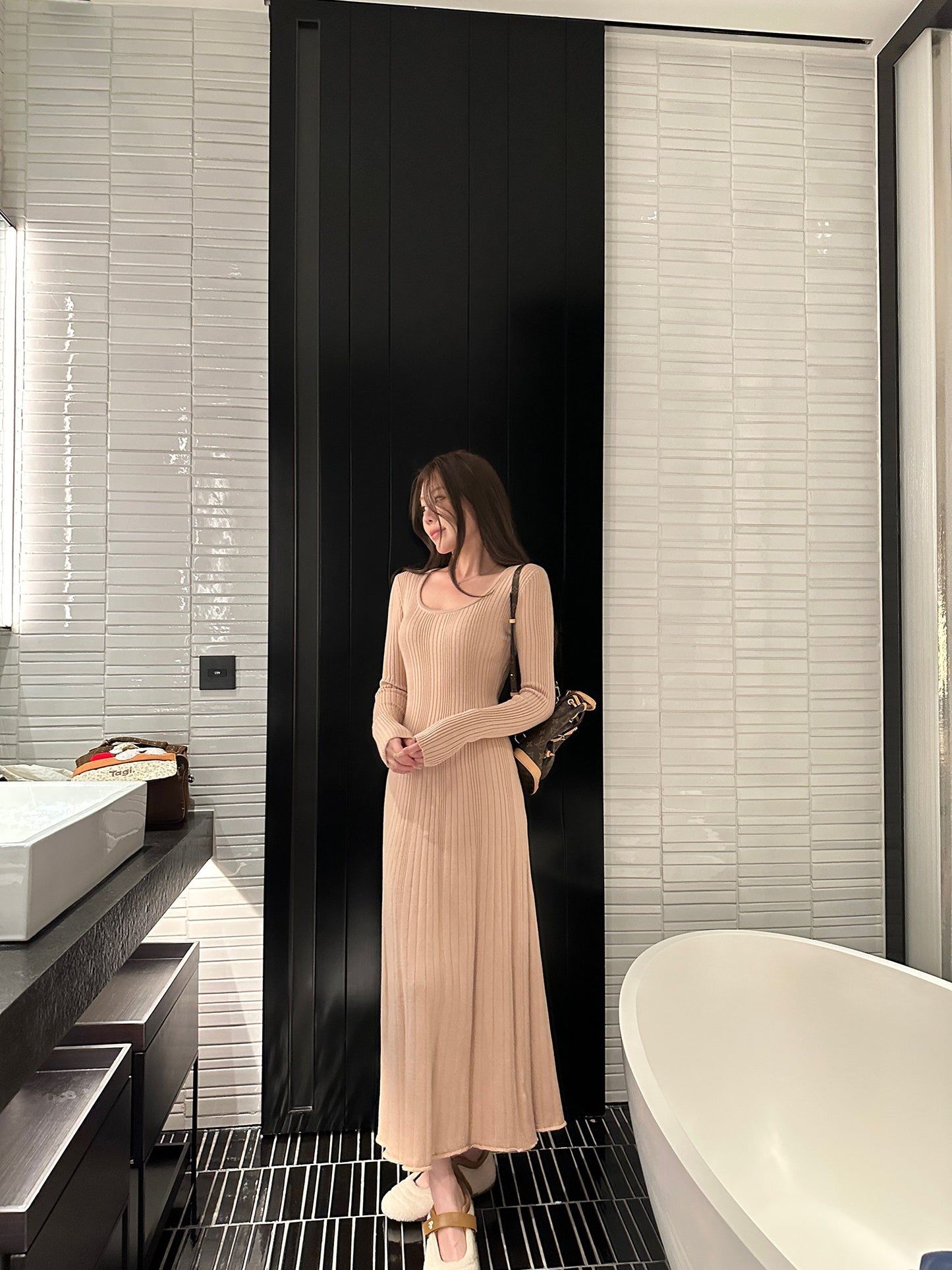 Sexy Pailletten Ballkleid Gold Elegantes Meerjungfrau Bodycon Kleid L81