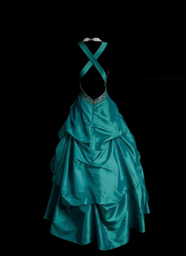 Trägerloses silbernes Vintage-Abendkleid, A-Linie, Geburtstagskleid J9370