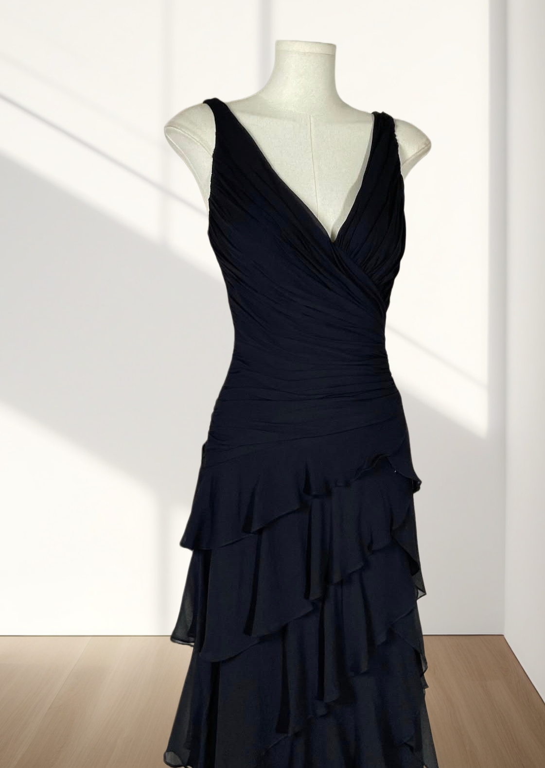 Trägerloses silbernes Vintage-Abendkleid, A-Linie, Geburtstagskleid J9370