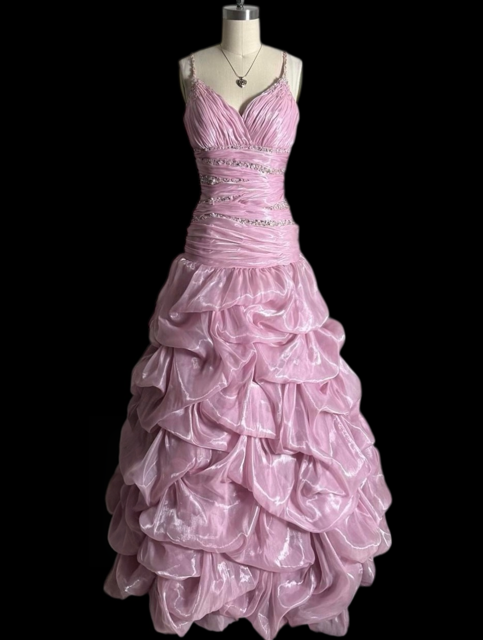 Robe de bal bustier violette en satin avec appliques, robe de soirée formelle J9413