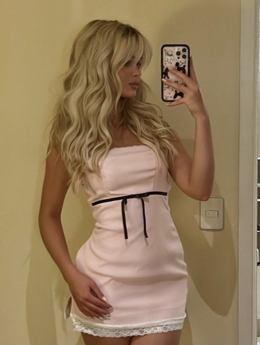 Etuikleid Rosa Homecoming-Kleid Spitze Geburtstagsoutfit J7471