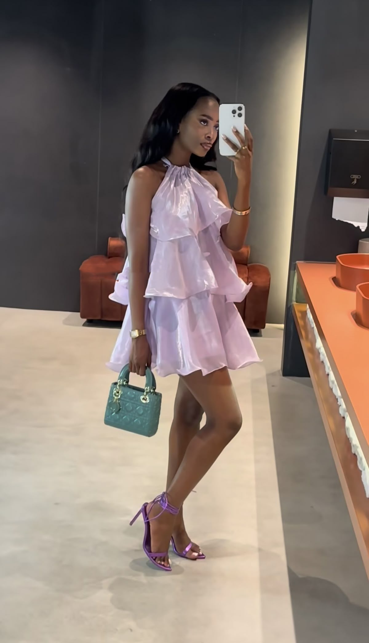 A Line Ruffle Homecoming Dress Birthday Outfit J7430