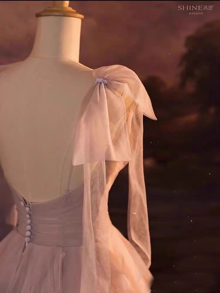 A Line Pink Tulle Ball Gown Formal Party Dress Prom Dress J3089