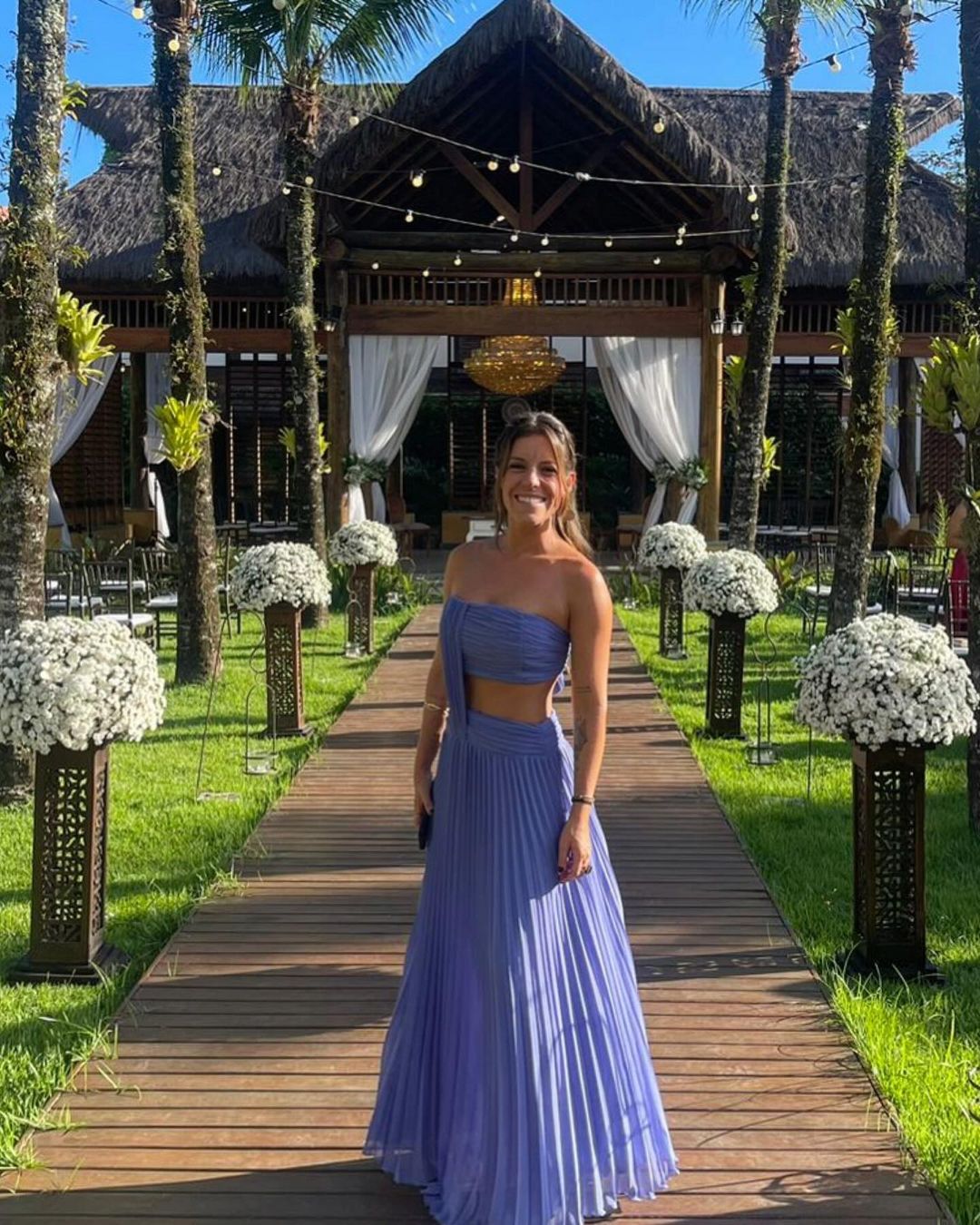 Trägerloses A-Linien-Ballkleid in Lila, lang J3123