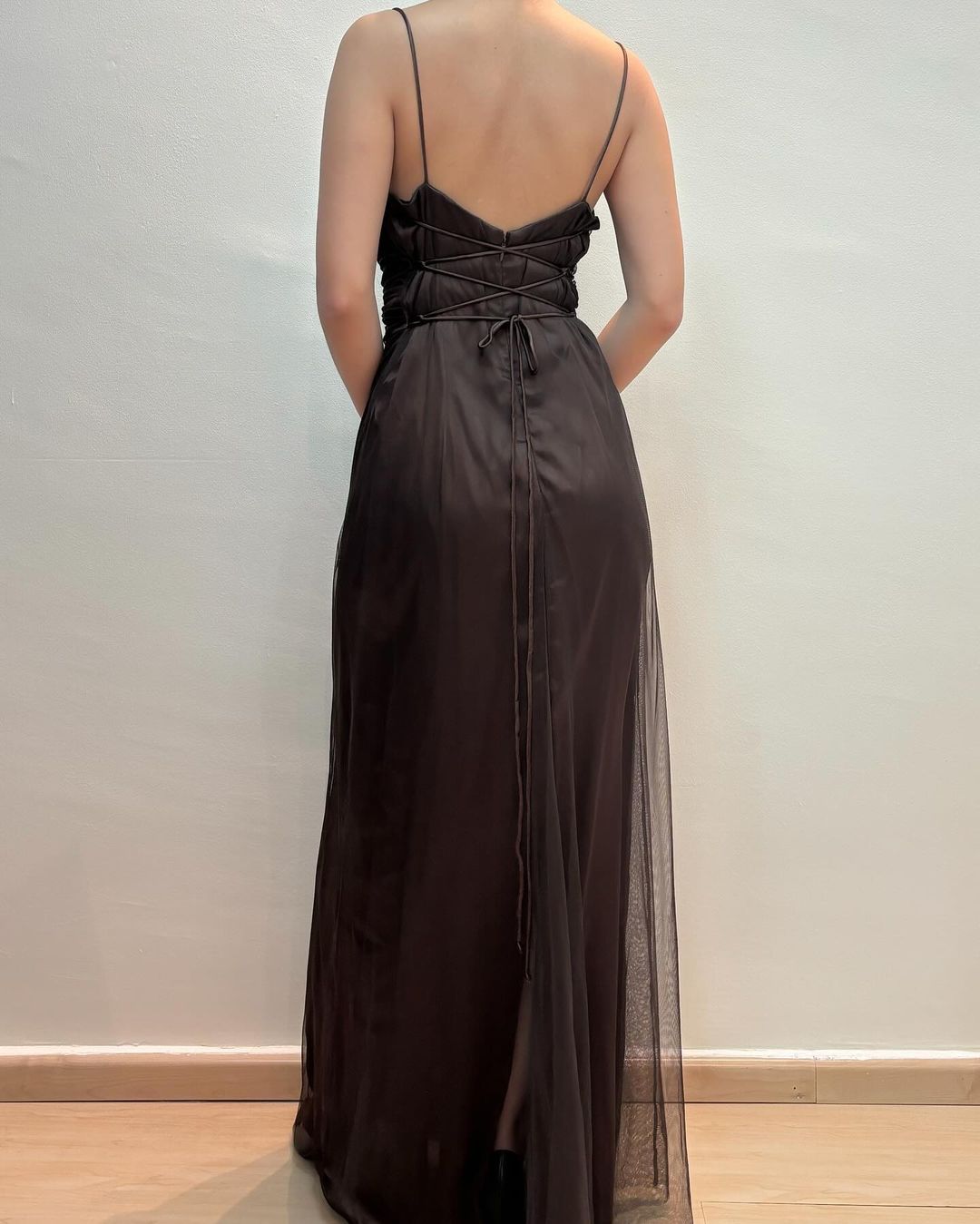 Robe de bal longue fourreau café, robe de soirée formelle J3144