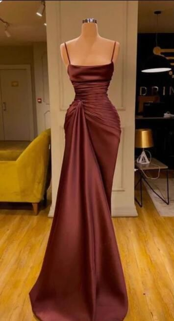 Robe de bal longue fourreau bordeaux, robe de soirée formelle J3215