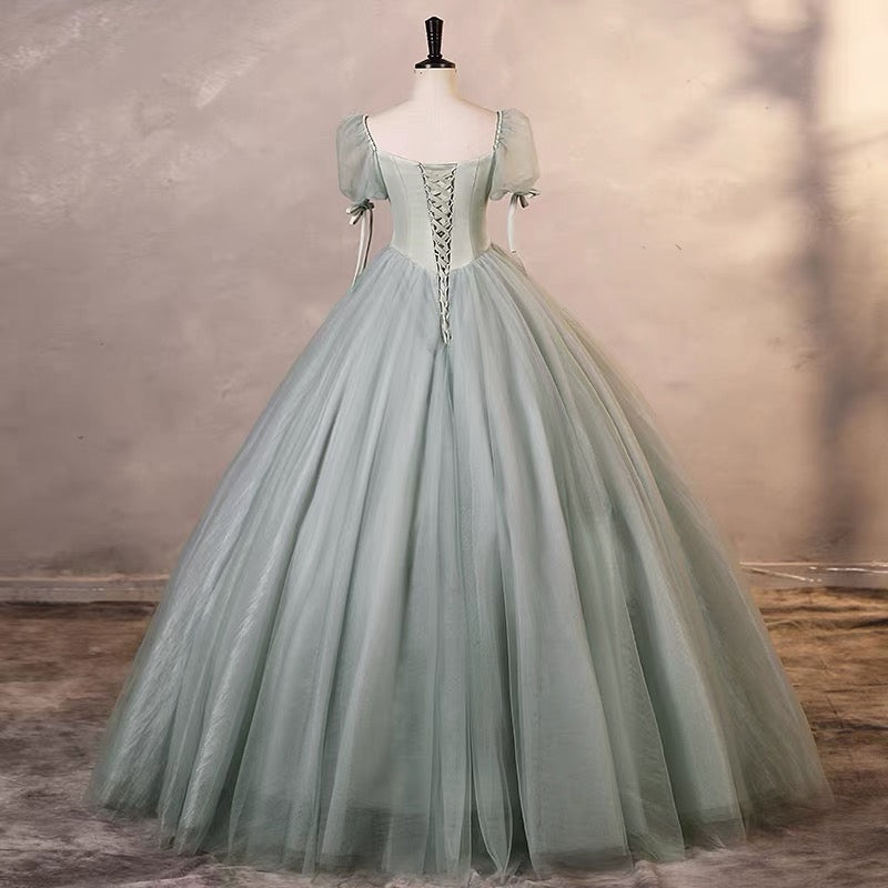 A-Linie Tüll Langes Ballkleid Geburtstagspartykleid J3243