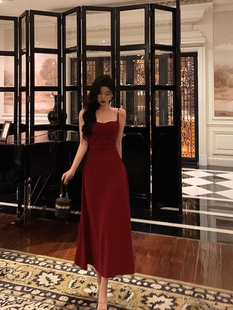 A Line Burgundy Formal Prom Dress Evening Party Dress J3260