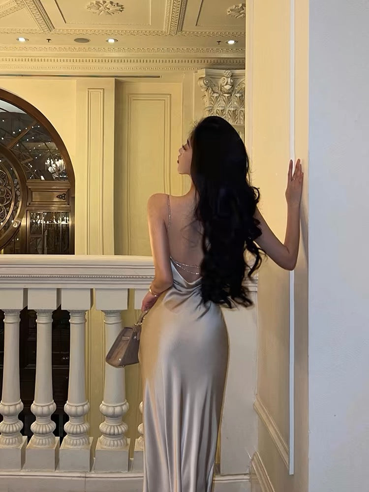 V Neck Sheath Long Prom Dress Evening Party Dress J3268