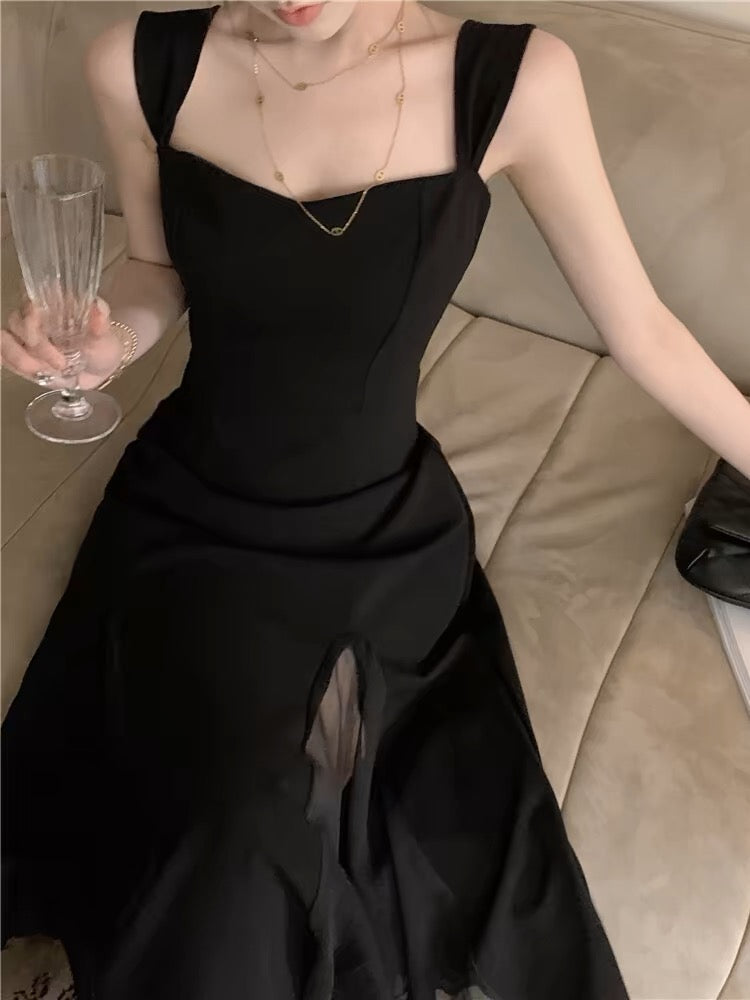 Robe de bal sirène noire, robe de soirée formelle J3348