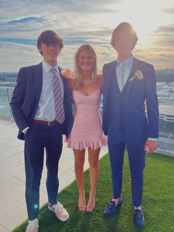 Spaghettiträger Rosa Etuikleid Kurzes Ballkleid Homecomingkleid J3393