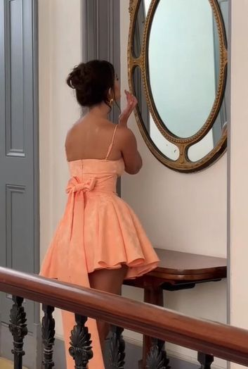 A line Short Homecoming Dresses Cocktail Party Gown J3736