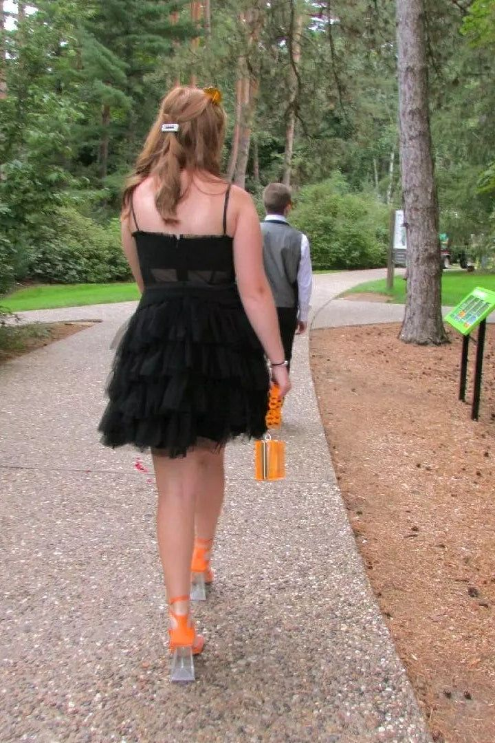 Tulle Ruffles Short A line Party Dress Homecoming Dress J3743