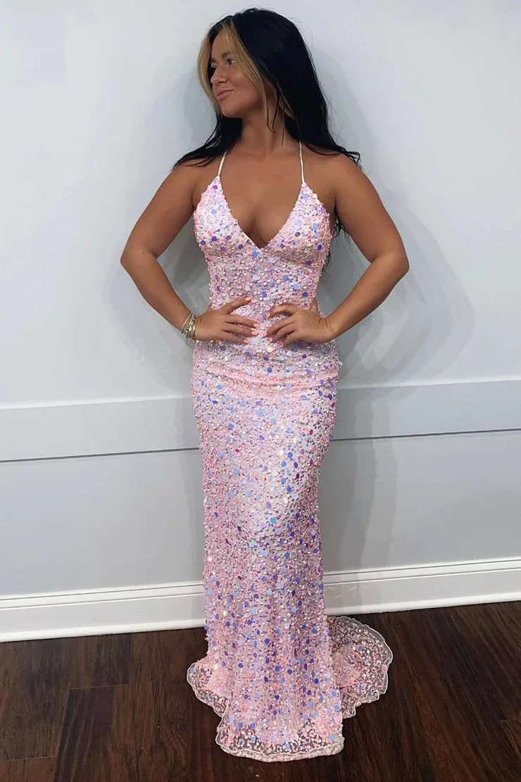 chinese dress ladies Light Pink Tassel Long Prom Dress A Line Formal Dress Evening Dress 124 –  JulyProm
