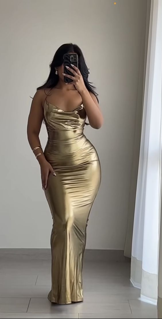 Robe de soirée longue fourreau dorée J4129