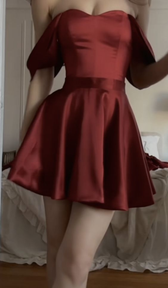 Off The Shoulder A Line Short Prom Dress Homecoming Dress J4335