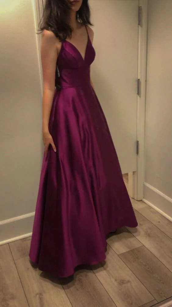 Robe de soirée longue élégante à bretelles spaghetti, robe de bal sexy J4498