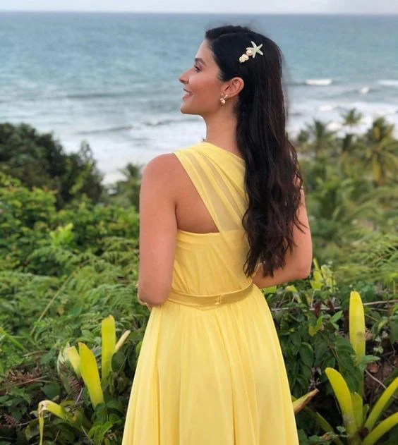 Yellow One Shoulder Long Prom Evening Dresses Sexy Prom Dress J4503