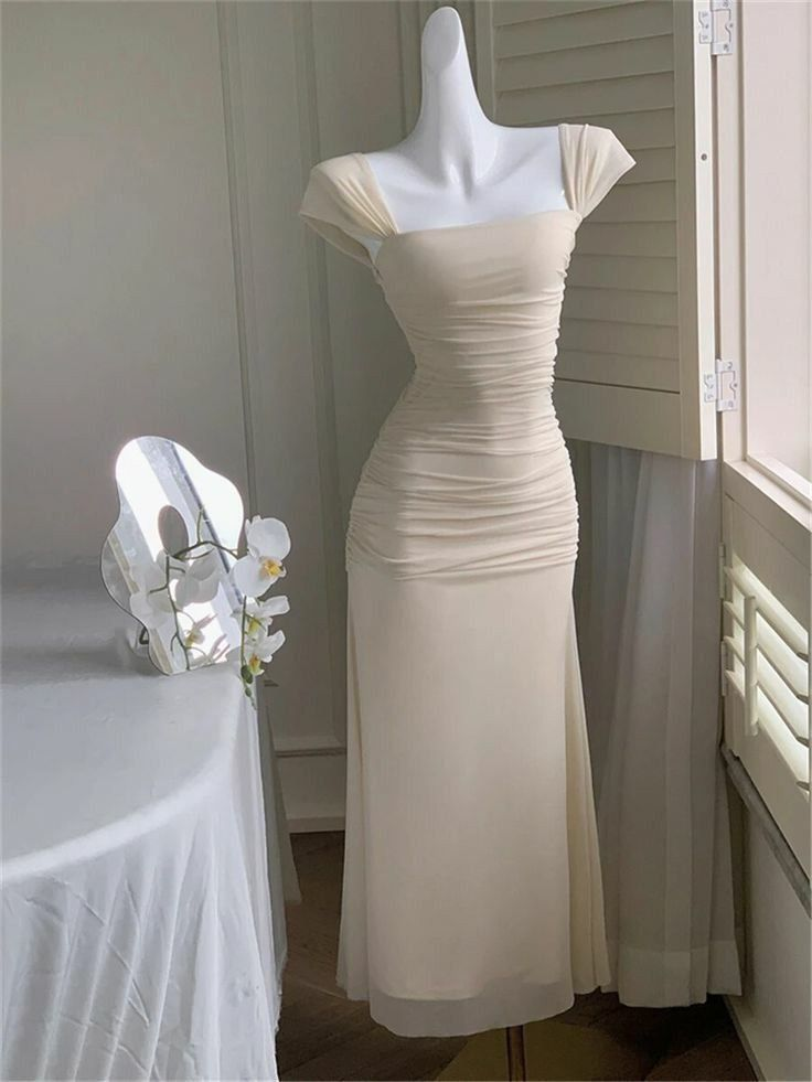 Robe de bal fourreau en mousseline de soie, robe de soirée formelle J4754