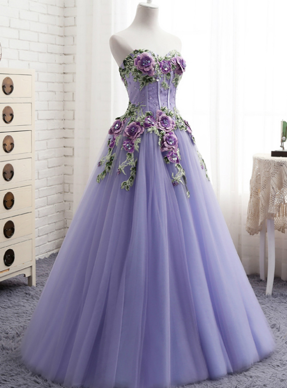 Schulterfreies hellblaues Tüll-A-Linien-Ballkleid, langes formelles Partykleid J5033