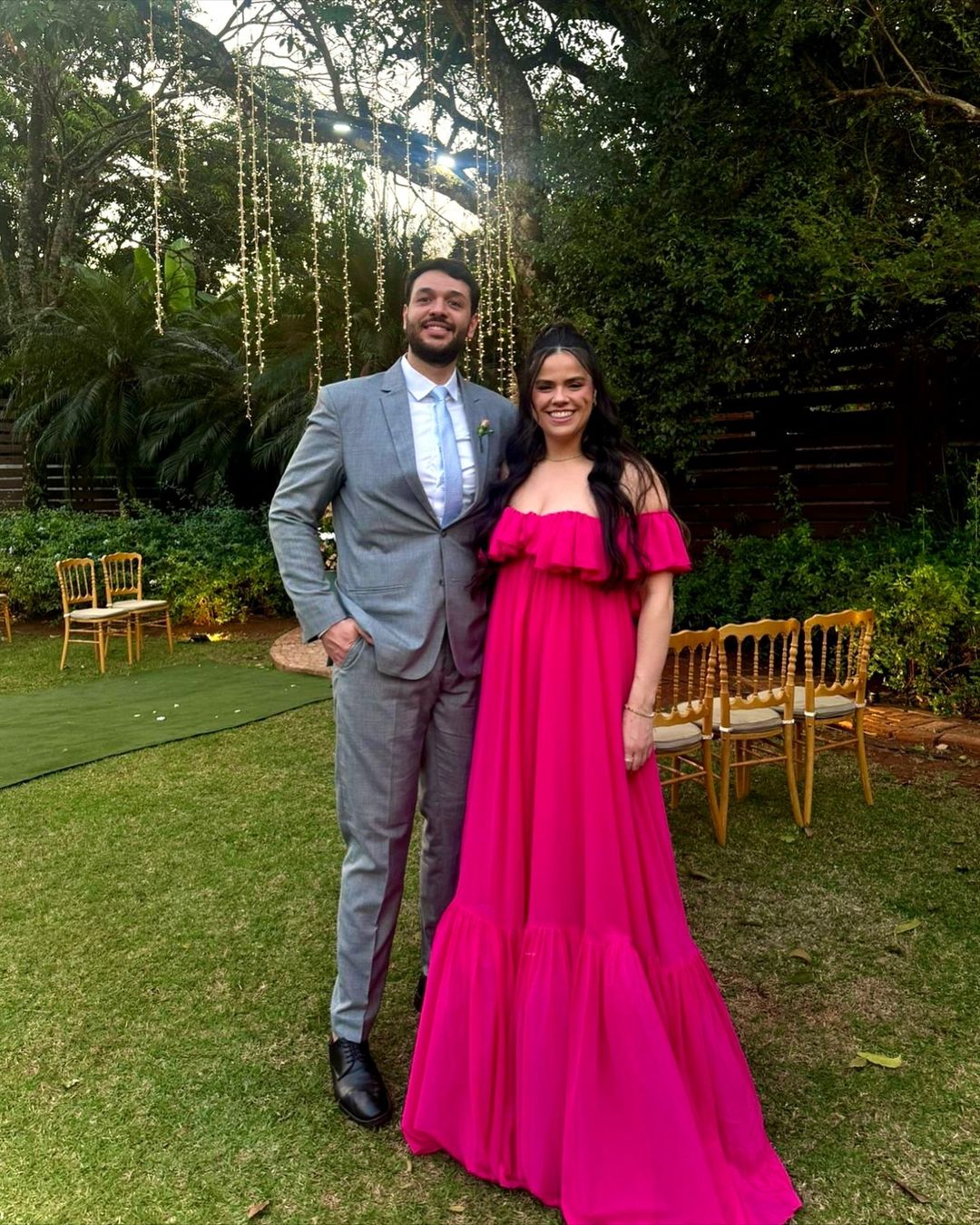 Robe de bal longue à épaules dénudées et coupe trapèze, rose vif, tenue de soirée formelle J5171