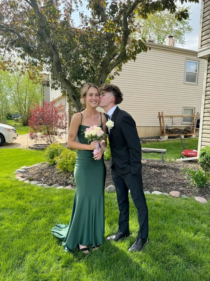 Robe de bal longue sirène verte, robe de soirée formelle J5206