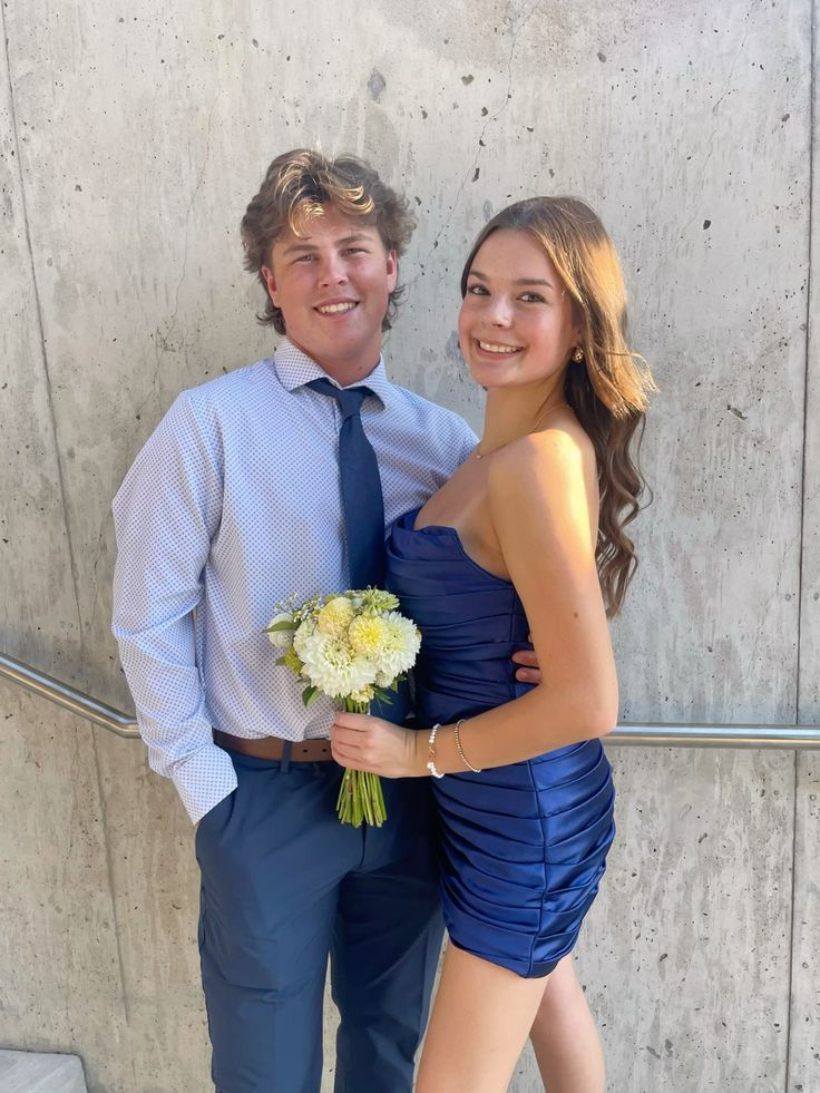 Königsblaues kurzes Ballkleid Etuikleid für die Heimkehr J5383